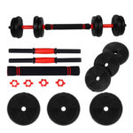 Set tegova za vežbanje 4u1 Max 20 kg – bučice, šipka i kettlebell za kućni trening - Slika 11