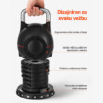 Rusko zvono liveno - Kettlebell 20 kg - teg za funkcionalni trening i razvoj snage - Slika 7