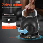 Rusko zvono liveno - Kettlebell 20 kg - teg za funkcionalni trening i razvoj snage - Slika 8